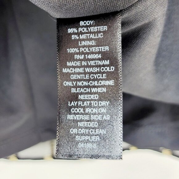 WorthingtoMid Dress Womens Sleeveless Black Metallic Ruffle Size 6 - Picture 3 of 14